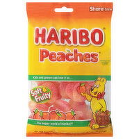 Haribo Soft & Fruity Peaches Gummi Candy Share Size, 8 Ounce