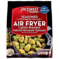 Pictsweet Farms Vegetables for the Air Fryer Brussels Sprouts, with Salt & Cracked Pepper, Halved, Lightly Breaded, Seasoned, 13 Ounce