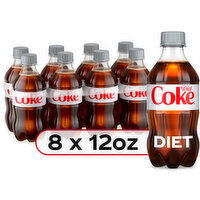 Diet Coke Diet Soda Soft Drink, 8 Each