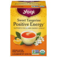 Yogi Positive Energy, Tea Bags, Sweet Tangerine, 16 Each