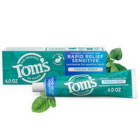 Tom's of Maine Rapid Relief Fluoride-Free Sensitive Toothpaste, Fresh Mint, 4 Ounce