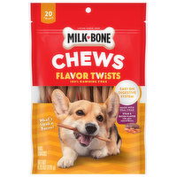 Milk-Bone Dog Snacks, Steak & Bacon Flavor, Flavor, Chews, Flavor Twists, 20 Each