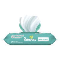 Pampers Baby Clean Wipes Fragrance Free 1X Pop-Top, 72 Each