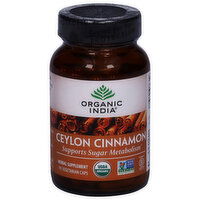 Organic India Ceylon Cinnamon, Vegetarian Caps, 90 Each