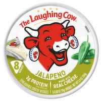 The Laughing Cow Spreadable Jalapeno Cheese Wedges, 8 Each