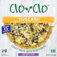 Clo-Clo Vegan Pizza, Vegetable-Infused Crust, Tuscan Inspired, 10.4 Ounce