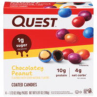 Quest Candies, Chocolatey Peanut, Coated, 4 Each