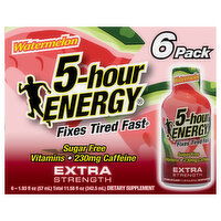 5-Hour Energy Extra Strength Watermelon Energy Shot, 6 Each