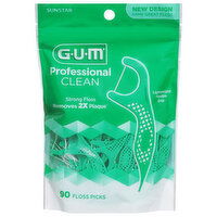 GUM Floss Picks, Professional Clean, 90 Each