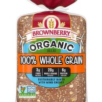 Brownberry Organic 100% Whole Grain Bread, 27 oz, 27 Ounce