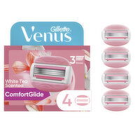 Venus Gillette Venus ComfortGlide Venus ComfortGlide White Tea Women's Razor Blades, 4 Razor Blade Refills, 4 Each