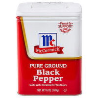 McCormick Pure Ground Black Pepper, 6 Ounce