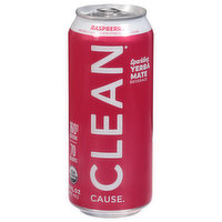 Clean Cause Yerba Mate Beverage, Sparkling, Raspberry, 16 Fluid ounce