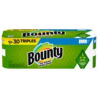 Bounty Paper Towels, Rolls, Select A Size, White, 10 Each