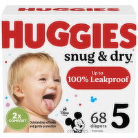 Huggies Snug & Dry Diapers, Disney Baby, 5 (Over 27 lb), 68 Each