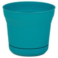 Bloem Planter, Saturn Bermuda Teal, 7 Inches, 1 Each