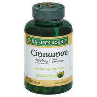 Nature's Bounty Cinnamon, Plus Chromium, 2000 mg, Capsules, 60 Each