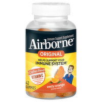 Airborne Immune Support, Original, Zesty Orange, Gummies, 42 Each