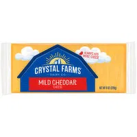 Crystal Farms Cheese, Mild Cheddar, 8 Ounce