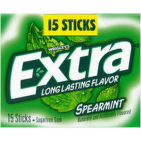 Extra EXTRA Gum Spearmint Sugar Free Chewing Gum, 15 Ounce