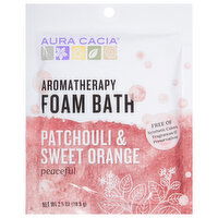 Aura Cacia Foam Bath, Aromatherapy, Patchouli & Sweet Orange, 2.5 Ounce