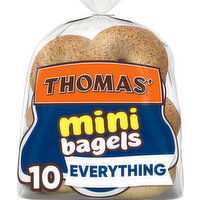 Thomas' Everything Pre-sliced Mini Bagels, 10 count, 15 oz, 10 Each