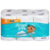 Angel Soft Bathroom Tissue, Unscented, Mega, 2-Ply, 12 Each