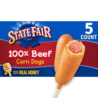 State Fair Beef Corn Dogs, Frozen, 5 Count, 13.35 Ounce