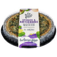 La Terra Fina Quiche, Spinach & Artichoke, 23 Ounce