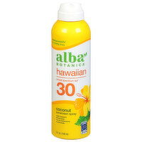 Alba Botanica Sunscreen Spray, Hawaiian, Coconut, Broad Spectrum SPF 30, 5 Fluid ounce