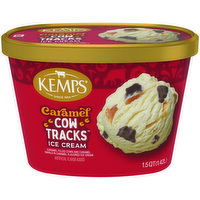 Kemps Caramel Cow Tracks Ice Cream, 1.5 Quart