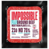 Impossible Beef, Ground, Lite, 12 Ounce