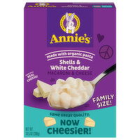 Annie's Shells & White Cheddar Macaroni & Cheese Family Size, 10.5 Ounce