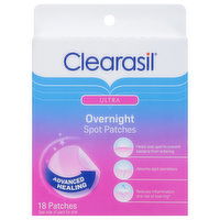 Clearasil Ultra Spot Patches, Overnight, 18 Each