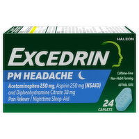 Excedrin Caplets PM Headache, 24 Each