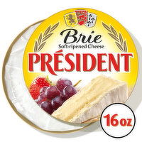 President Cheese, Brie, Soft-Ripened, 16 Ounce