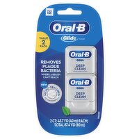 Oral-B Deep Clean Glide Pro-Health Deep Clean Dental Floss, Value 2 Pack (40m Each), 87.4 Yard