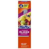 Hefty Slider Bags, Storage, Gallon, 15 Each