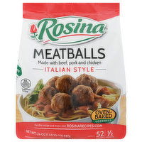 Rosina Meatballs, Italian Style, 52 Each