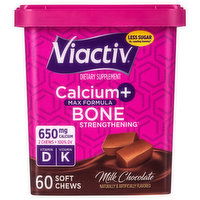 Viactiv Soft Chews, Milk Chocolate, Calcium + Bone Strengthening, 60 Each