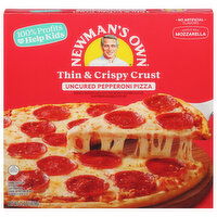 Newman's Own Pizza, Thin & Crispy Crust, Uncured Pepperoni, 15.1 Ounce