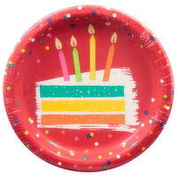 Party Creations Plates, Festive Cake, 6.875 Inch, 8 Each