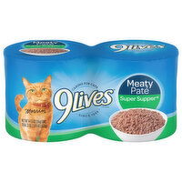 9Lives Meaty Pate Super Supper Cat Food, 4 Each