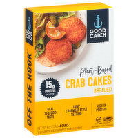 Good Catch Crab Cakes, Plant-Based, Breaded, 4 Each