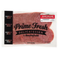 Prime Fresh Delicatessen Natural Smoke Flavor Added Hard Salami Family Size, 14 Ounce