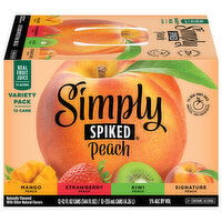 Simply Spiked Beer, Peach, Variety Pack, 12 Each