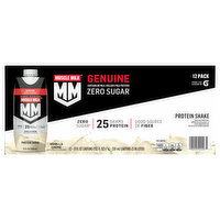 Muscle Milk Protein Shake, Zero Sugar, Vanilla Creme, Genuine, 12 Pack, 12 Each