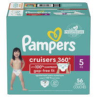 Pampers Cruisers 360 Pampers Cruisers 360 Pull-On Diapers, Size 5 (27+ lbs), 56 Count, 56 Each