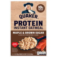 Quaker Oatmeal, Maple & Brown Sugar, Instant, 12 Each