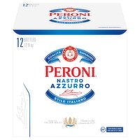 Peroni Nastro Azzurro Beer, Lager, Italian Style, 12 Each